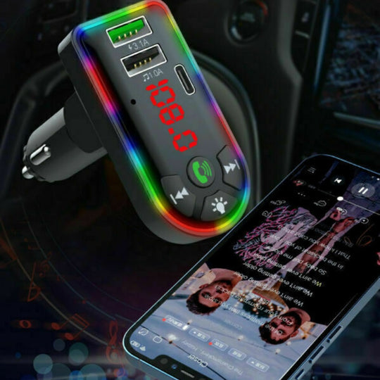 Bluetooth 5.0 FM Transmitter &amp; Car Charger