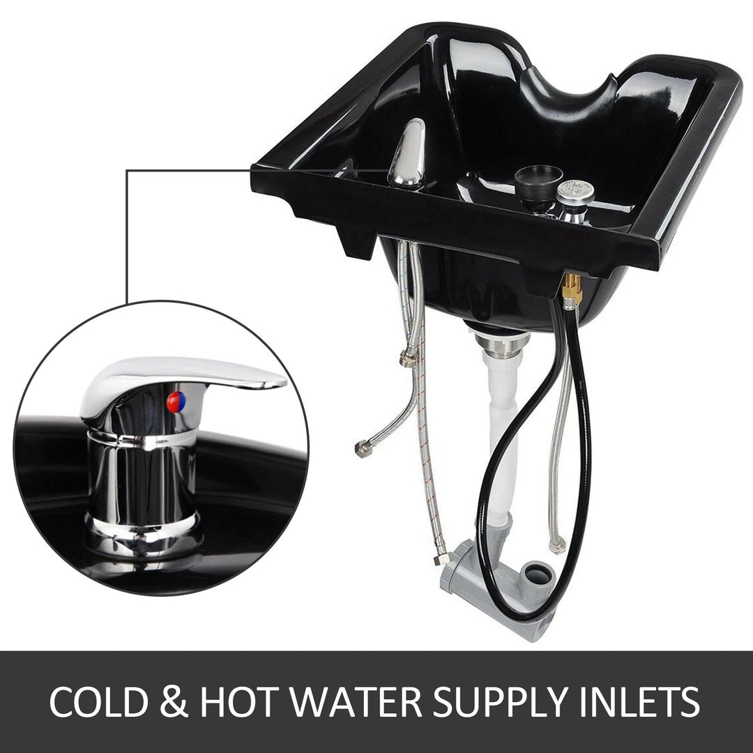 Black ABS Salon Shampoo Bowl Sink