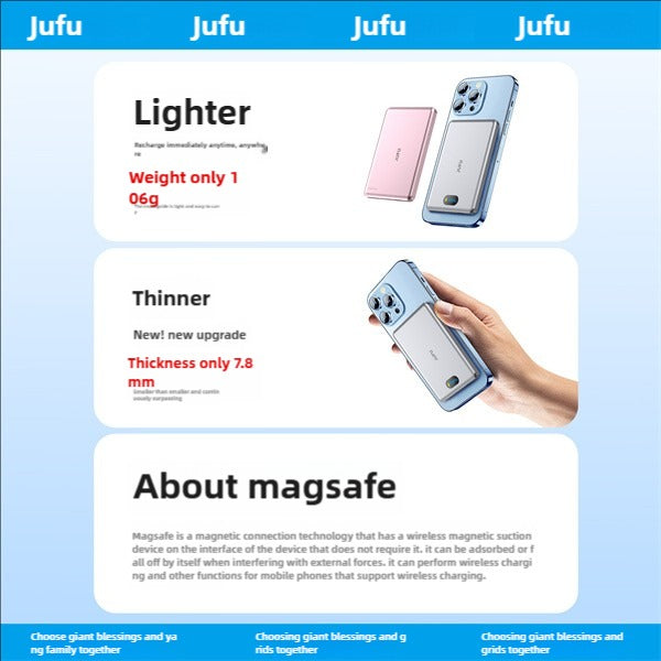 Promotional image of a lighter with text highlighting its features on a blue background.