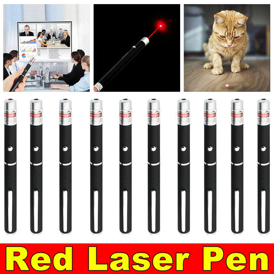 10-Pack 650nm Red Laser Pointer Pens