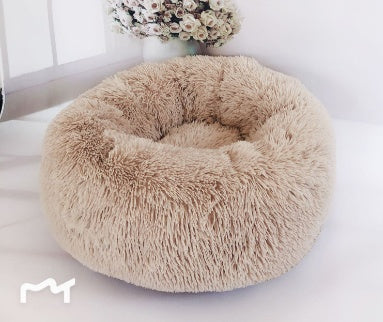 Cozy Plush Calming Pet Bed for Winter Comfort