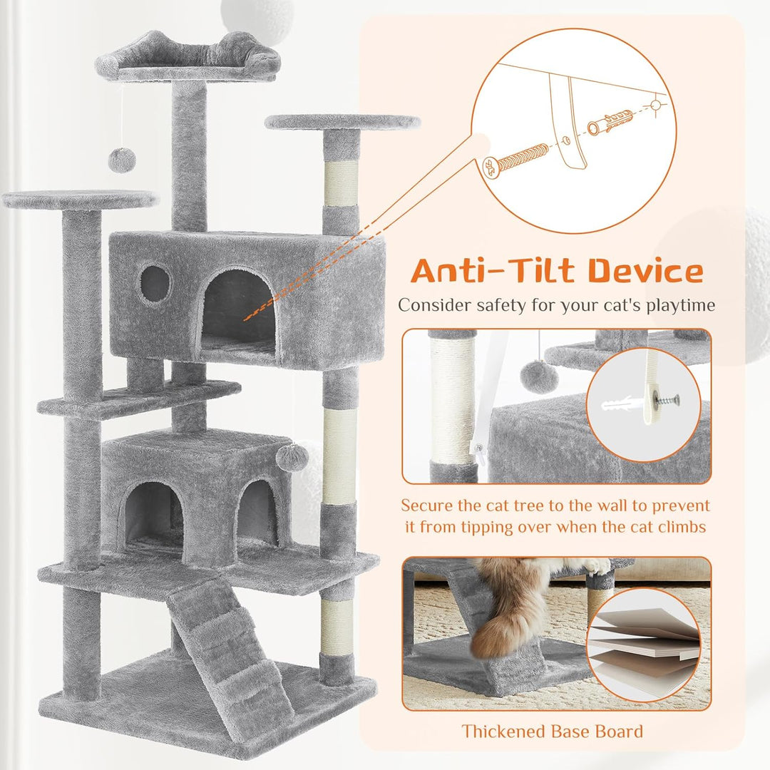54-Inch Multi-Level Cat Tree Tower