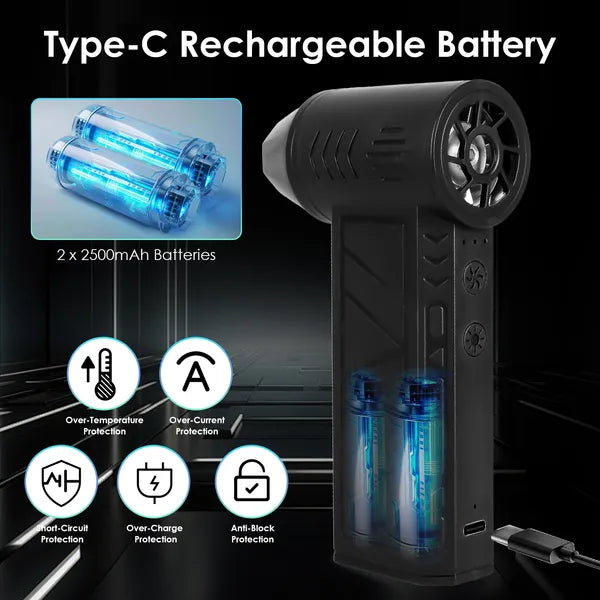 150,000 RPM Rechargeable Air Duster with LED