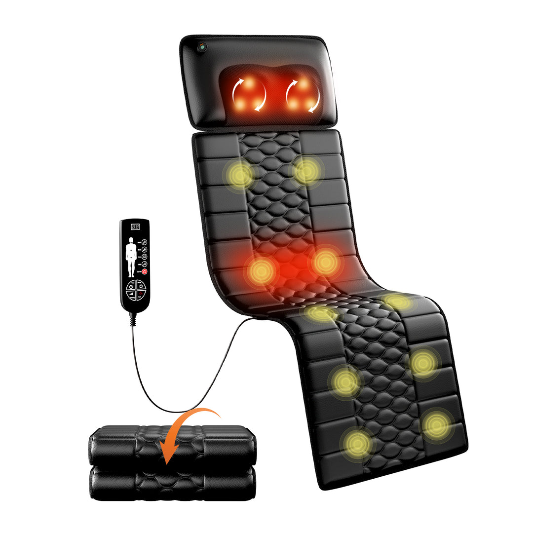 Foldable Heated Massage Mattress with Timer