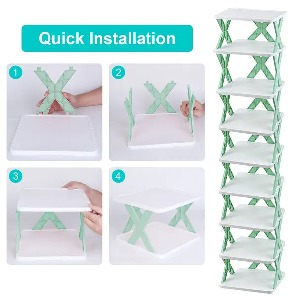 9-Tier Narrow Vertical Shoe Rack