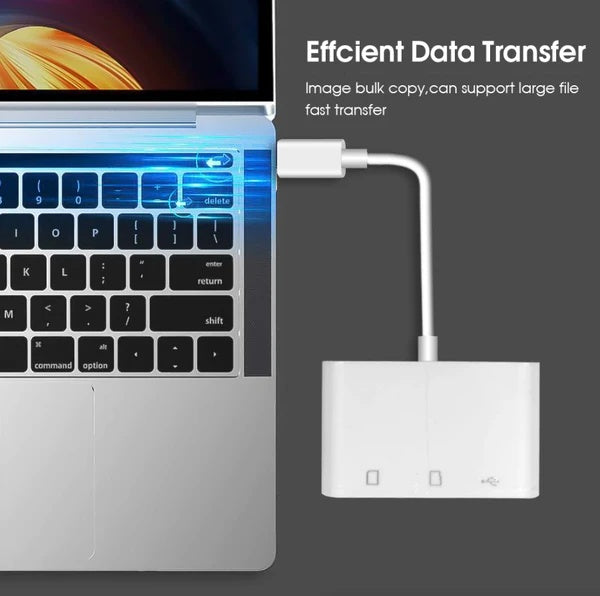 3-in-1 USB-C Hub with SD Card Reader