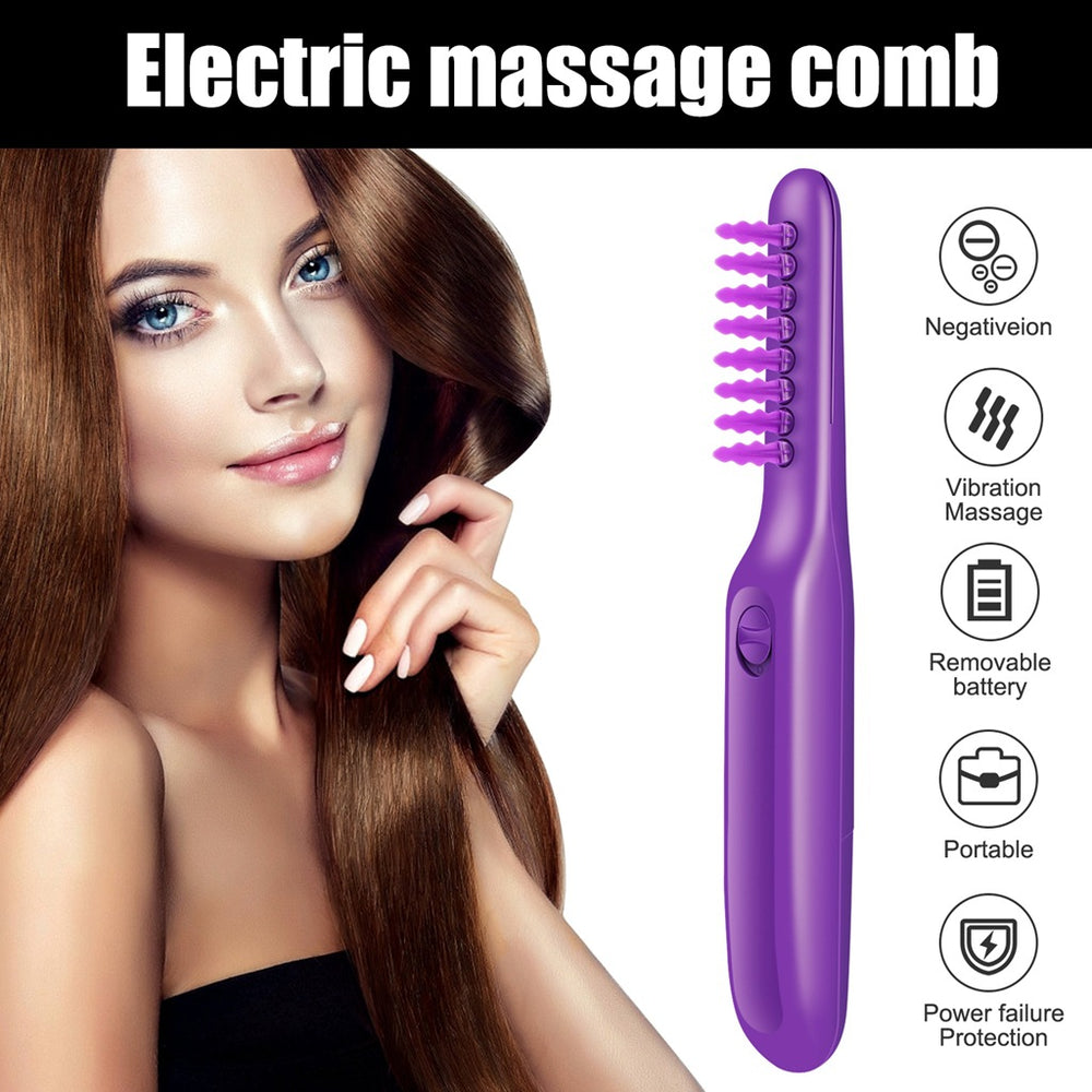 Electric detangling hair brush with scalp massage features from DaDa Bedding Collection, designed for gentle, effective hair care.