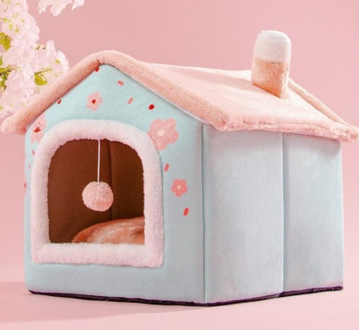 Plush Cozy Foldable Pet House