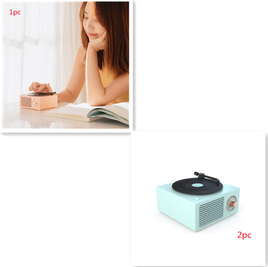 Retro Mini Bluetooth Record Player Speaker