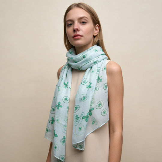 Lightweight Sheer Printed Scarf
