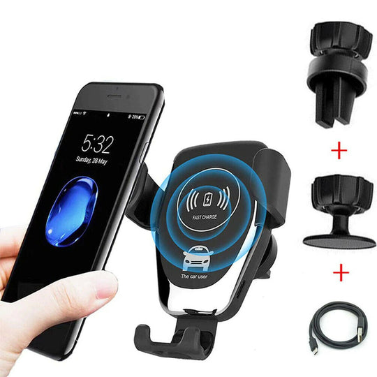 10W Qi Automatic-Clamping Wireless Car Charger