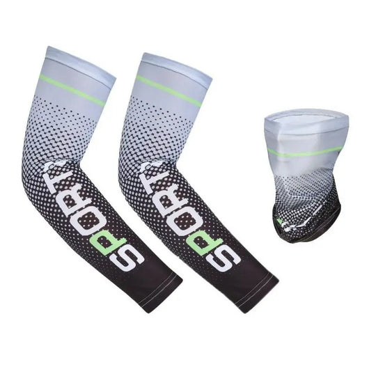 UV Cooling Arm Sleeves &amp; Face Mask Set for Outdoor Sports