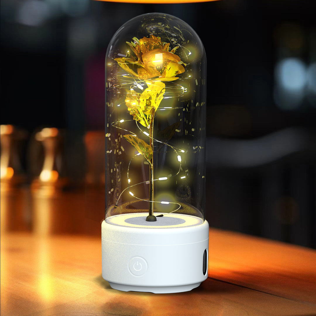 Rose LED Night Light with Bluetooth Speaker