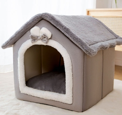 Plush Cozy Foldable Pet House