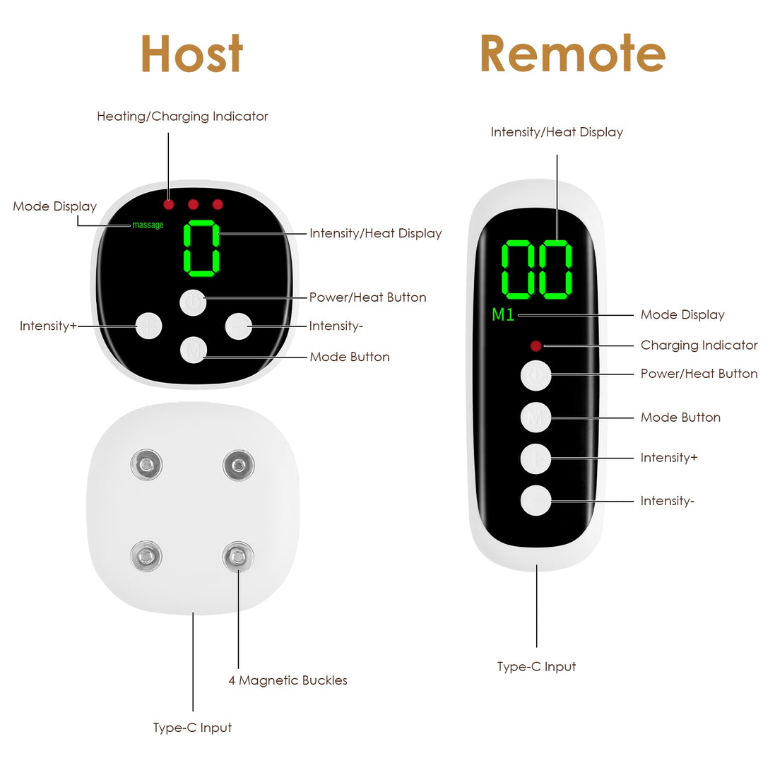 Cordless EMS Heated Lower Back Massager