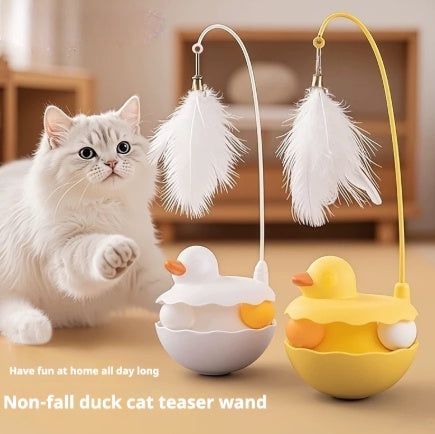 Washable Duck Wand Cat Toy