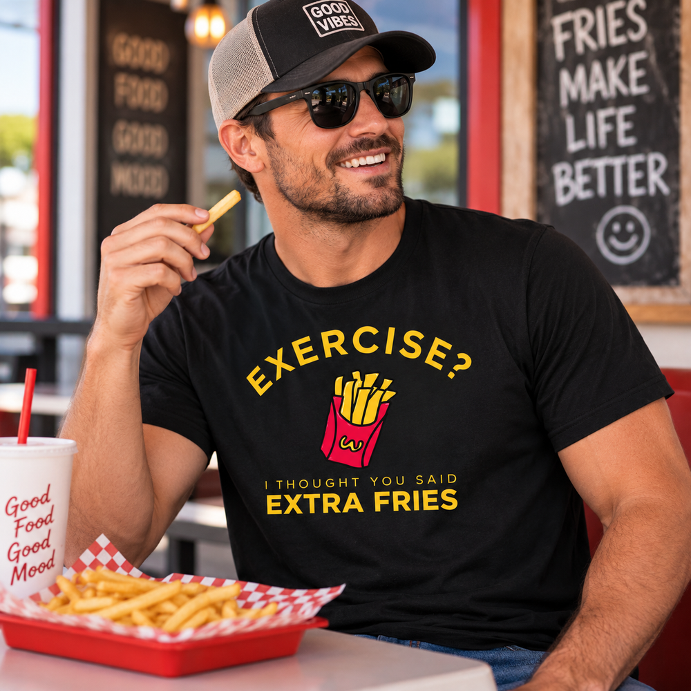 Exercise Extra Fries T-Shirt