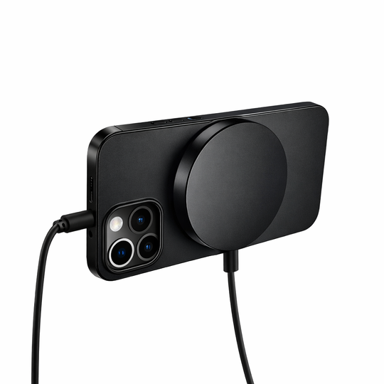 Magnetic 15W Wireless Charger – Fast Snap-On Power