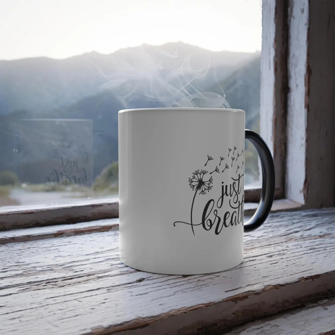 White mug with &