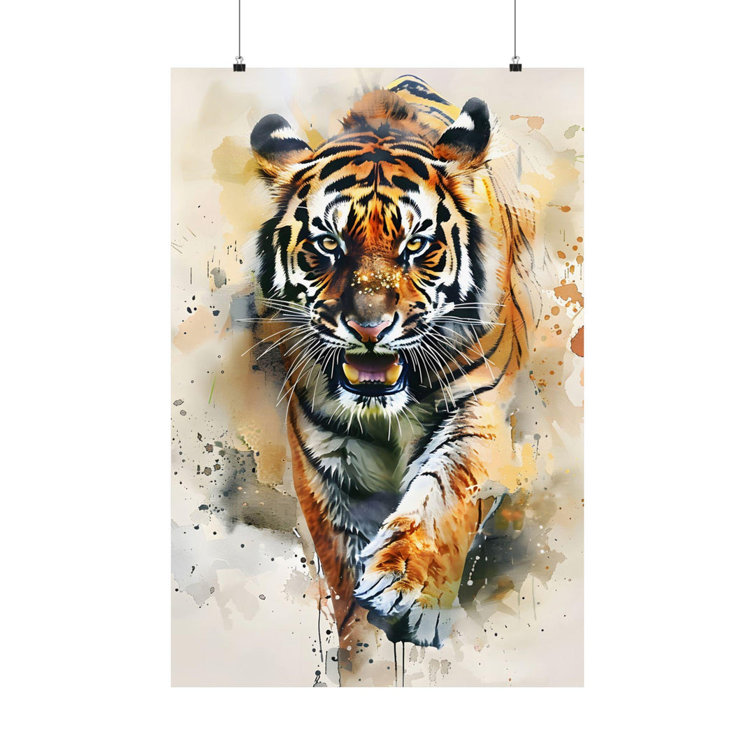 Watercolor Tiger Art Print Poster