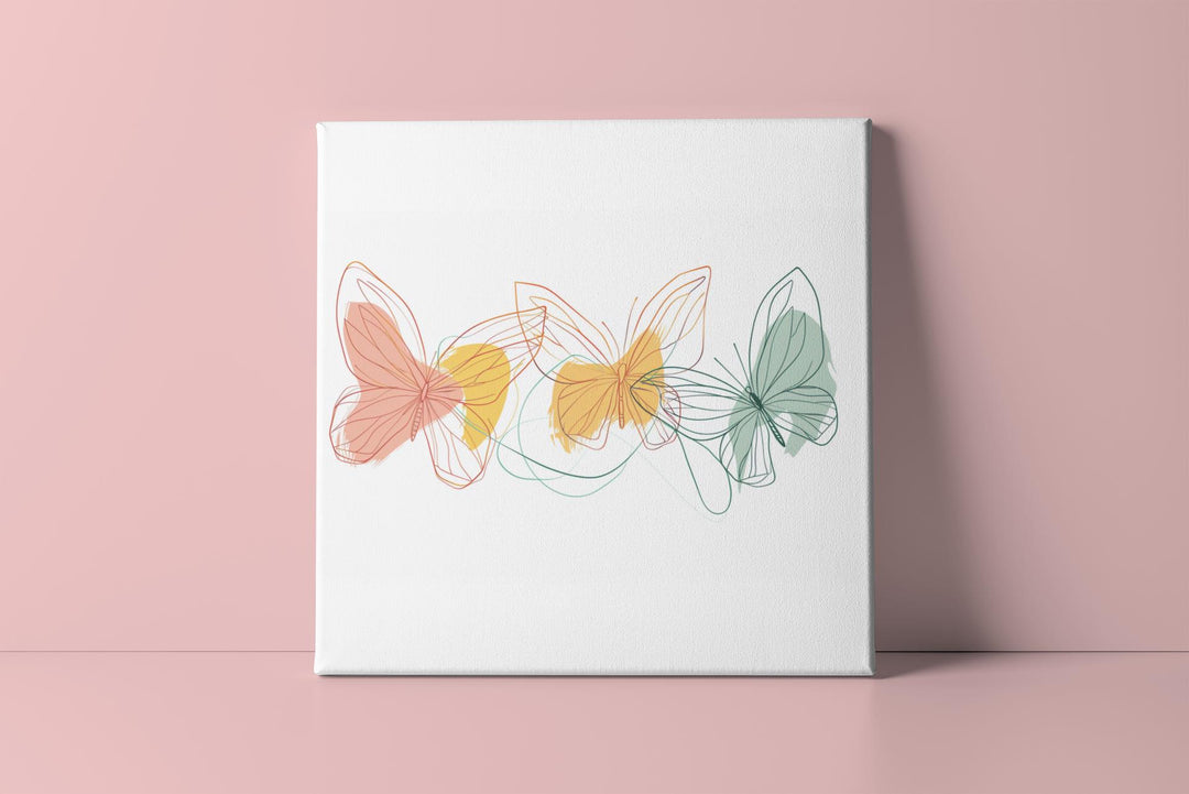 Elegant Butterflies Canvas Wrap Wall Art