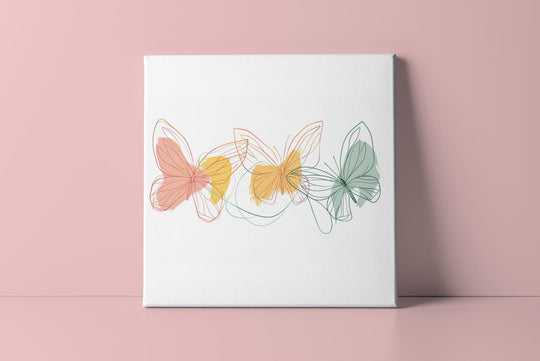 Elegant Butterflies Canvas Wrap Wall Art