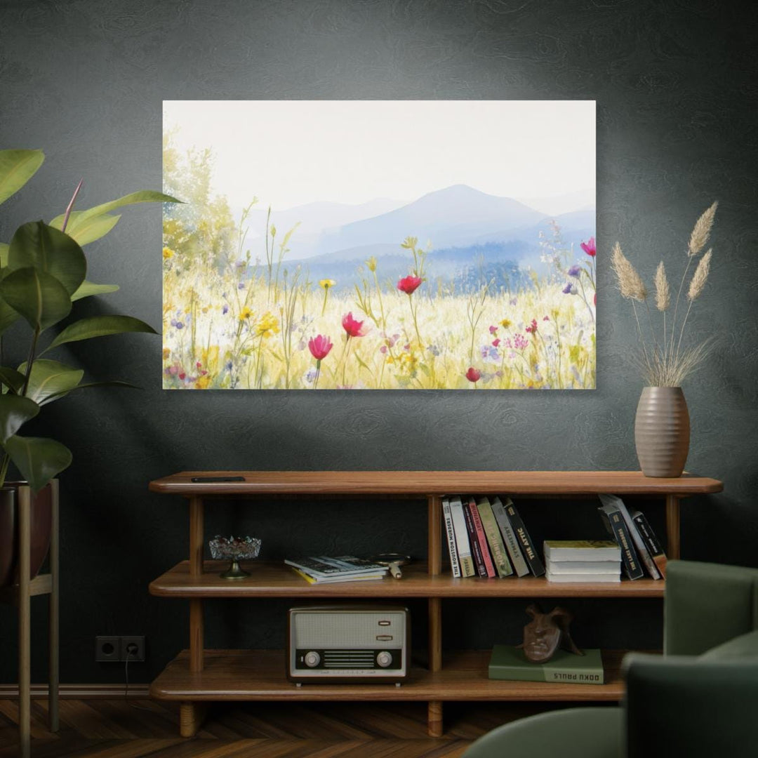Wildflower Bliss Watercolor Matte Canvas Art