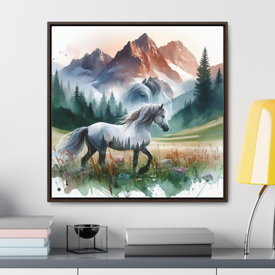 Majestic Horses Watercolor Canvas Art