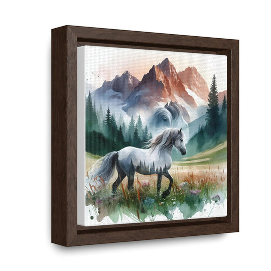 Majestic Horses Watercolor Canvas Art
