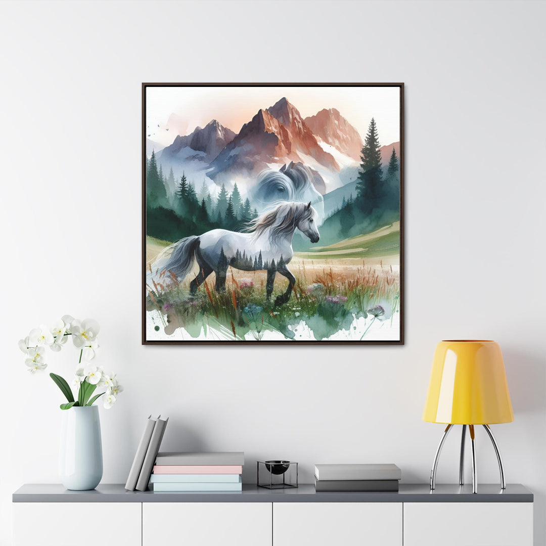 Majestic Horses Watercolor Canvas Art