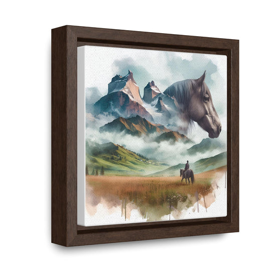 Watercolor Landscape Horse Canvas Print