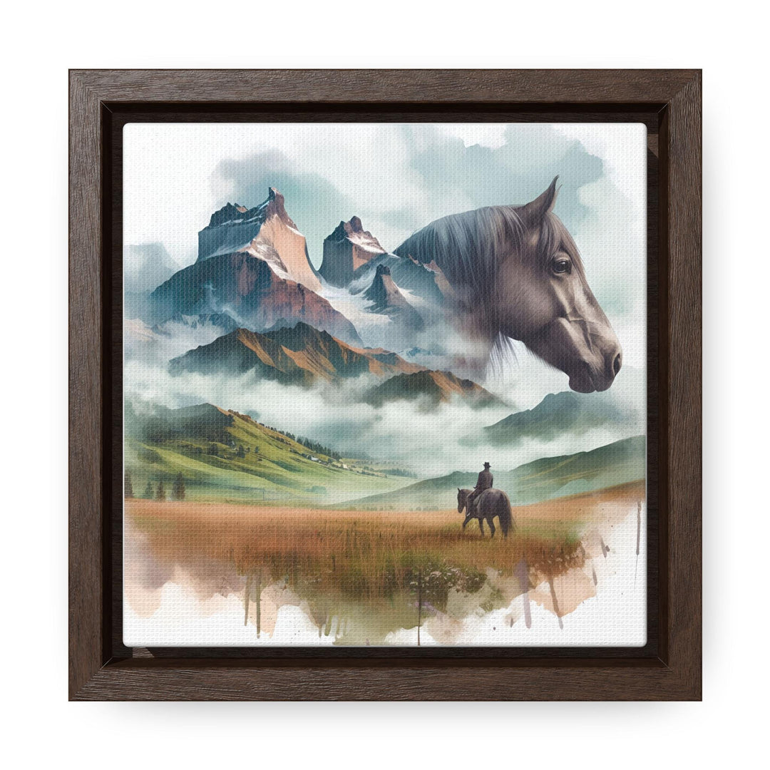 Watercolor Landscape Horse Canvas Print