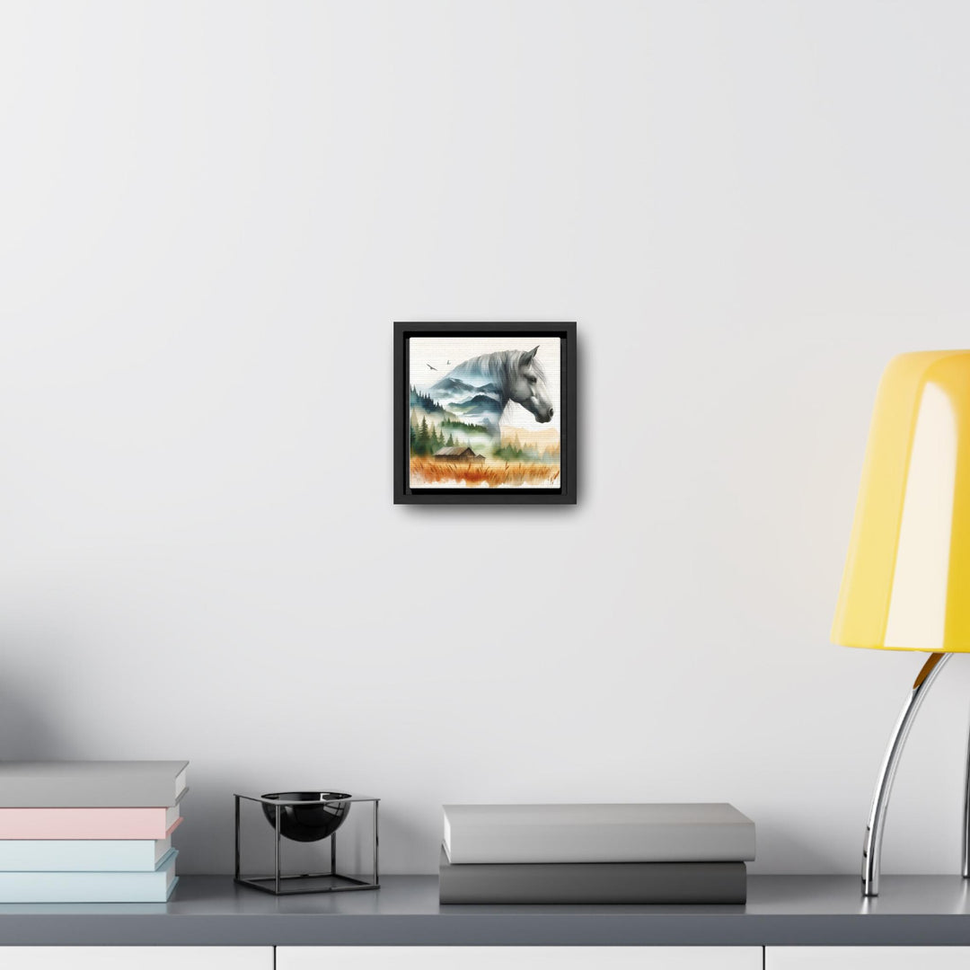 Watercolor Grey Horse Canvas Art