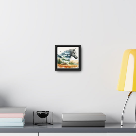 Watercolor Grey Horse Canvas Art