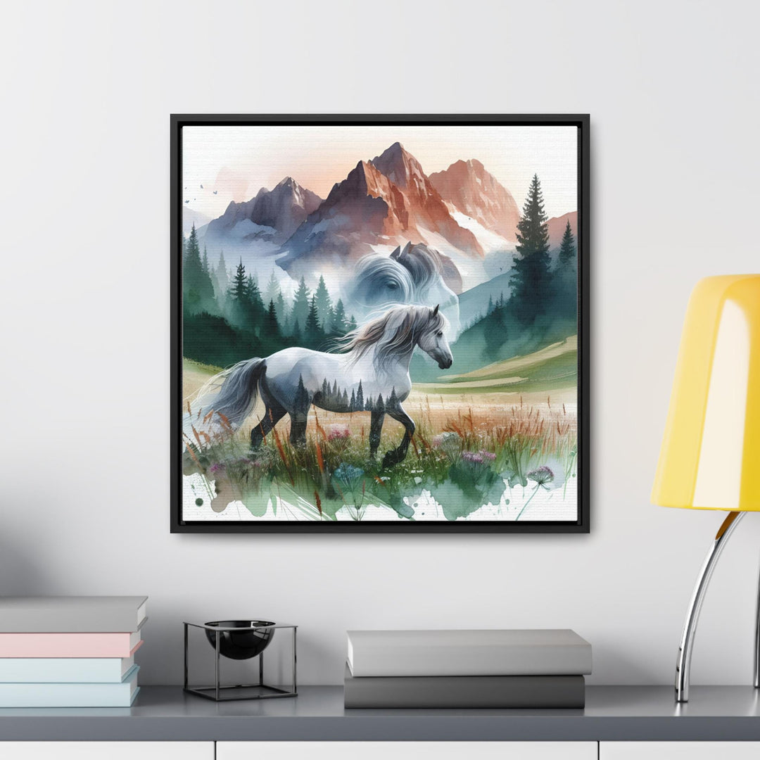 Majestic Horses Watercolor Canvas Art