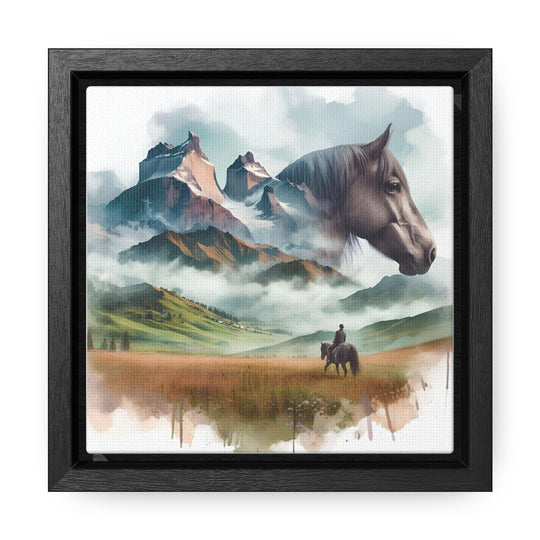 Watercolor Landscape Horse Canvas Print