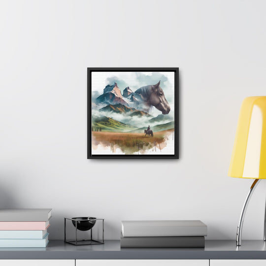 Watercolor Landscape Horse Canvas Print