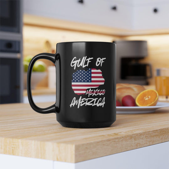 Gulf of America Patriotic Black Coffee Mug  11oz &amp; 15oz