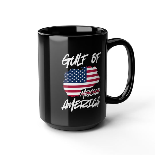 Gulf of America Patriotic Black Coffee Mug  11oz &amp; 15oz