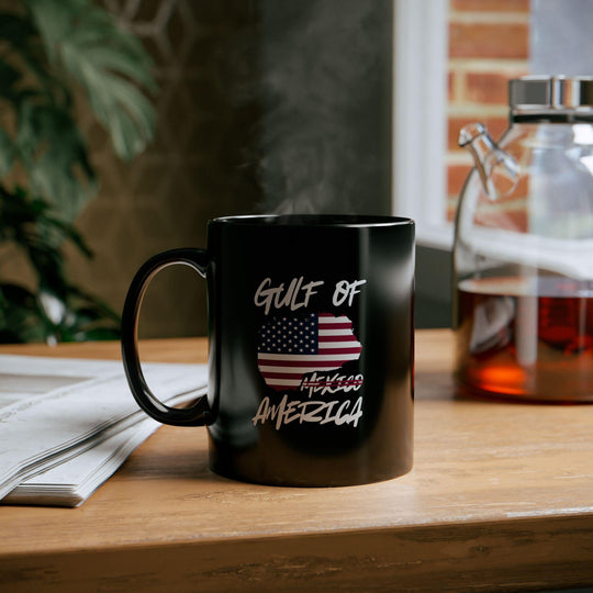 Gulf of America Patriotic Black Coffee Mug  11oz &amp; 15oz
