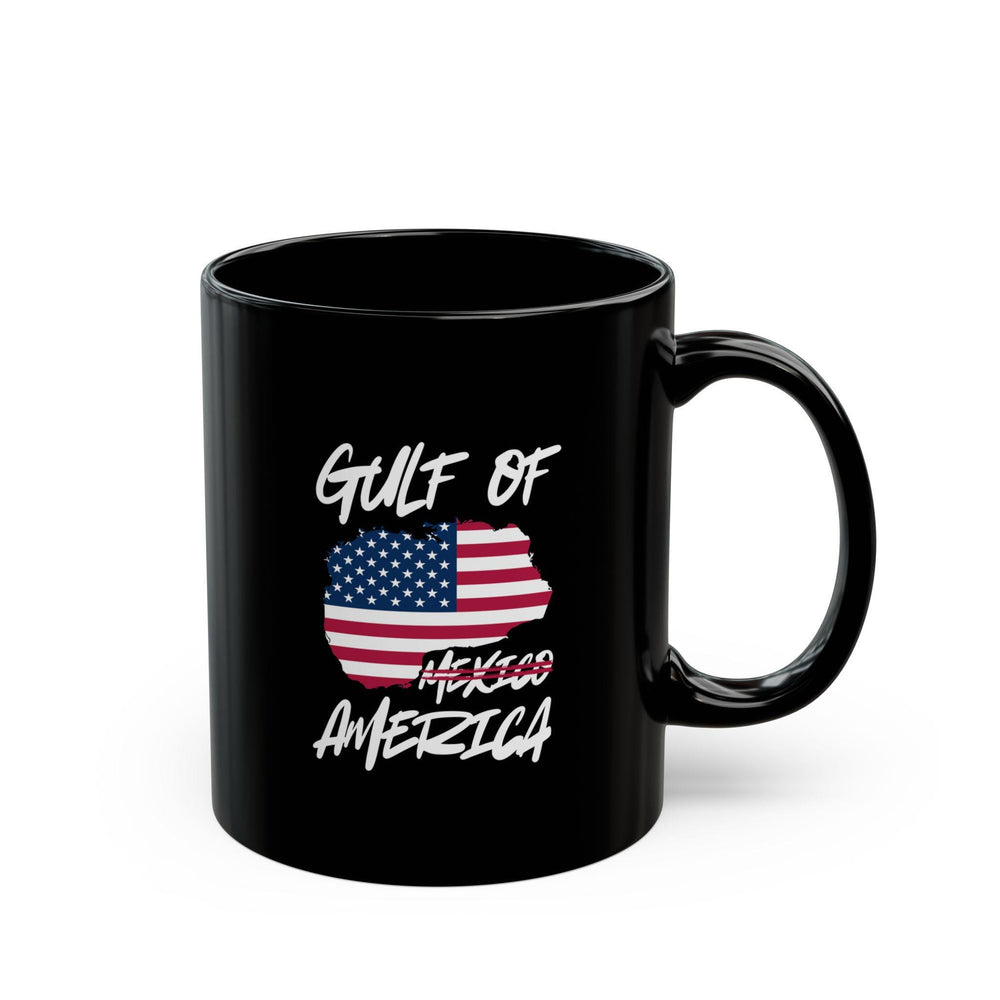 Gulf of America Patriotic Black Coffee Mug  11oz & 15oz