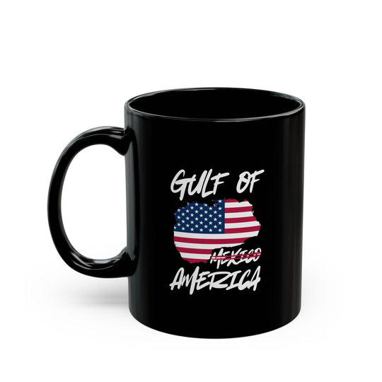 Gulf of America Patriotic Black Coffee Mug  11oz &amp; 15oz