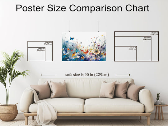 Watercolor Butterfly Meadow Canvas Art