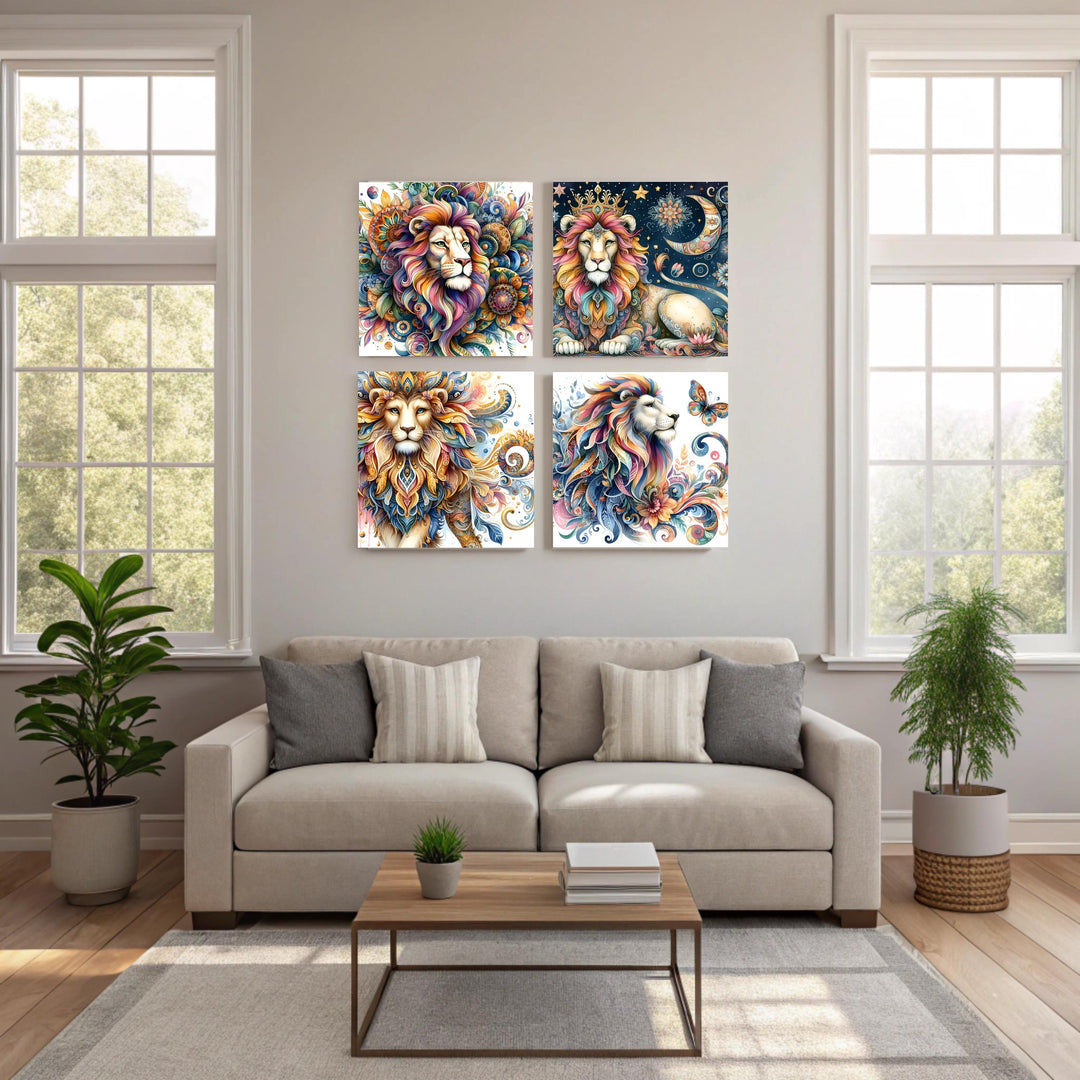 Vibrant Lion Canvas Art