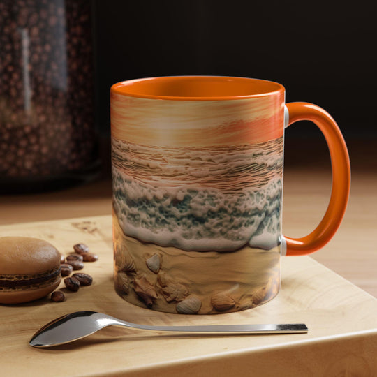 Coastal Sunset Coffee Mug: Beach Lover Gift, 11oz