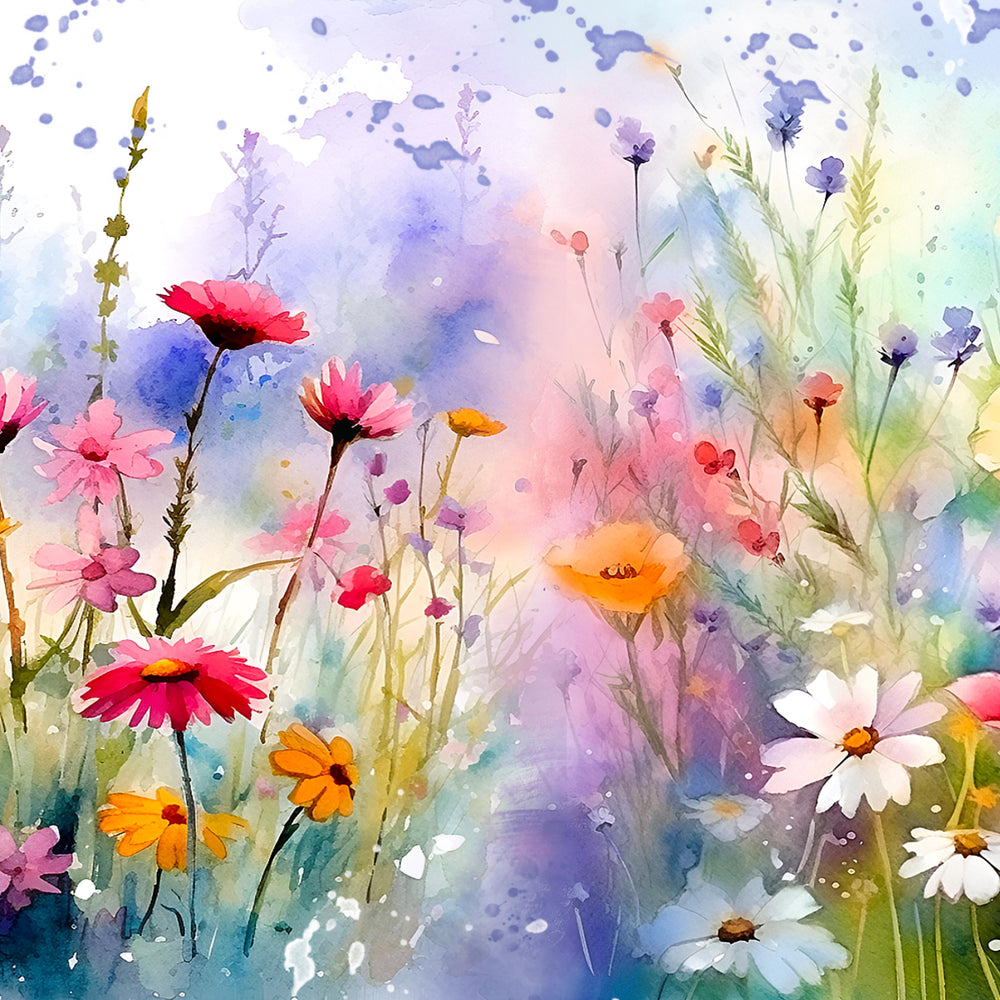 Wildflower Garden Watercolor Print