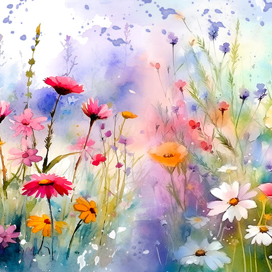 Wildflower Garden Watercolor Print
