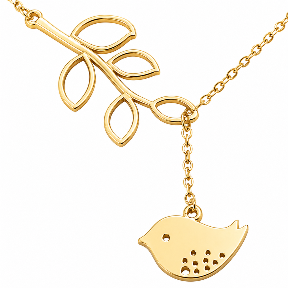 Bird & Branch Pendant Necklace