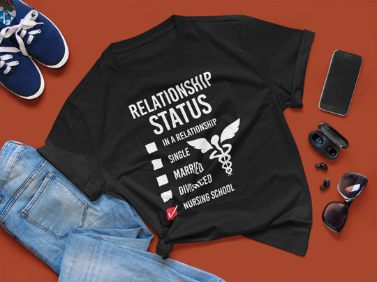 Black t-shirt with &