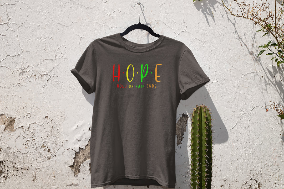 Gray t-shirt with &